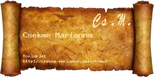 Csekme Marianna névjegykártya