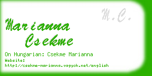 marianna csekme business card